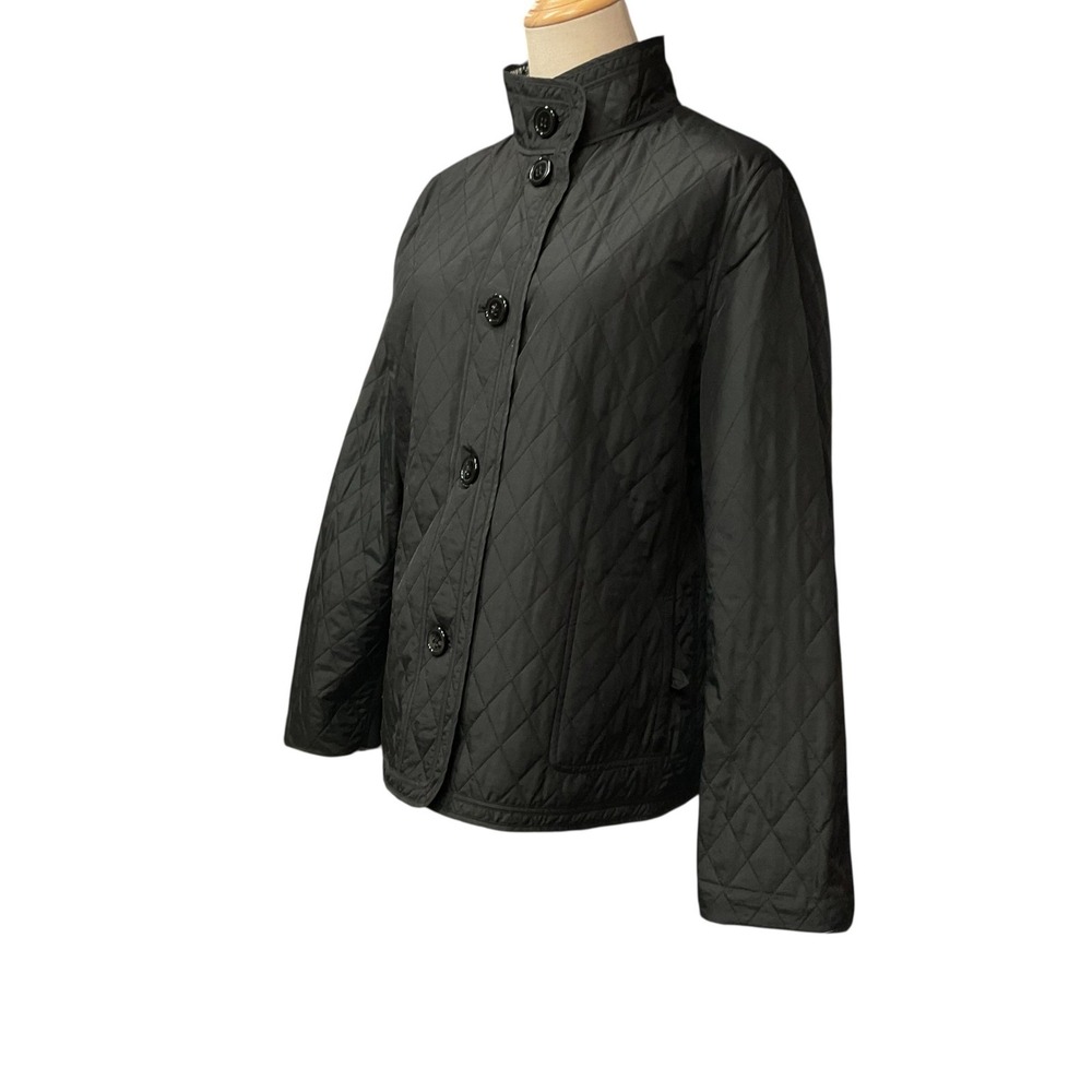 Talbots Women's Geometric Print Reversible Lightweight Quilted Jacket Size Large - Picture 9 of 16